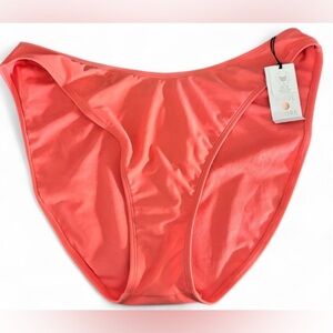 Women's Low-Rise High Leg Medium Coverage Bikini Bottom Shade & Shore Coral XL